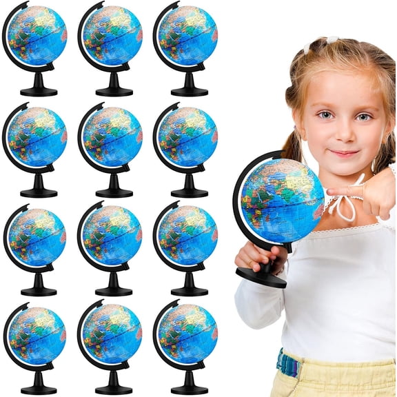 Pcs World Globe with Stand Geographic World Globe Bulk for Kids Students Learning Educational Classroom Desk Table Decoration,