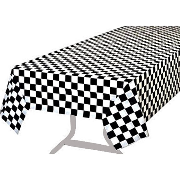 Pcs of 3 Premium Plastic Checkered Flag Tablecloths Picnic Table Covers, Tablecovers Party Favor