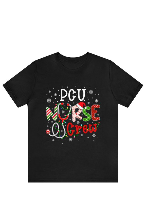 Pcu Nurse Christmas Holiday Progressive Care Unit Graphic Novelty Tee,for men and women up to 5XL