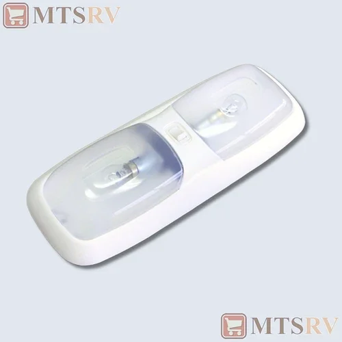 Pd 12V Double Dome Ceiling Light - White Switch - 1-Pack - Interior Euro-Style