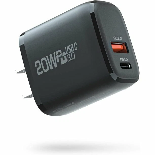 Pd 20W Usb Type C Fast Charger Power Adapter Dual Port Quick Charge Wall Charger