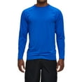 thumbnail image 1 of Weilanxin Long Sleeve Swim Shirts for Men Sun Protection Shirt Running Rashguard UPF 50+ UV Swimwear Athletic Workout Blue Size S, 1 of 7