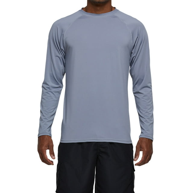 Pdbokew Long Sleeve Swim Shirts for Men Sun Protection Shirt Running