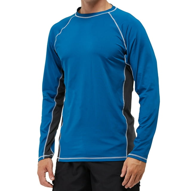 Pdbokew Long Sleeve Swim Shirts for Men Sun Protection Shirt Running