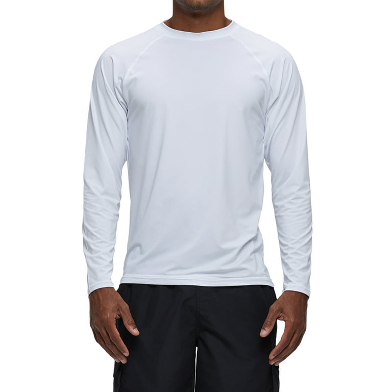 Pdbokew Long Sleeve Swim Shirts for Men Sun Protection Shirt