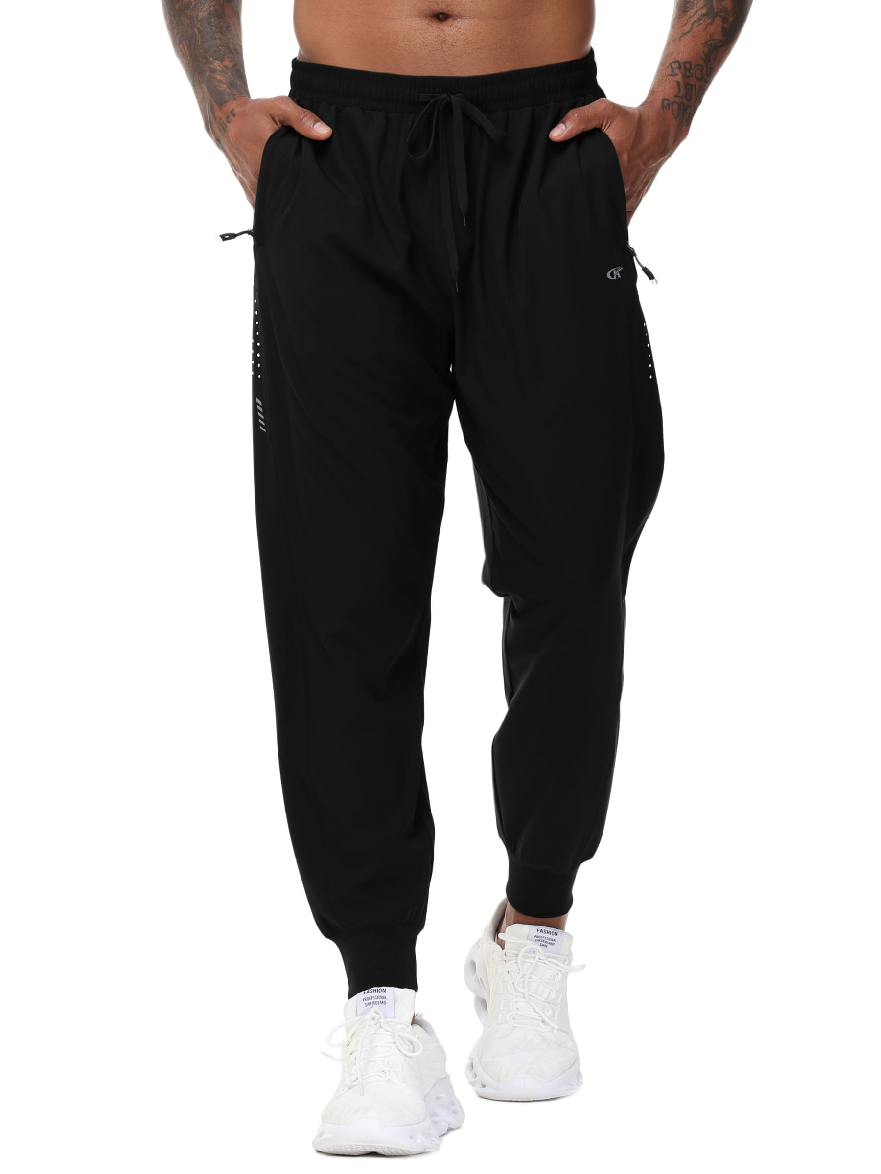 Men's Sweatpants Athletic Running Pants Lightweight Waterproof Workout Joggers Quick Dry Gym Active Sports Track Training