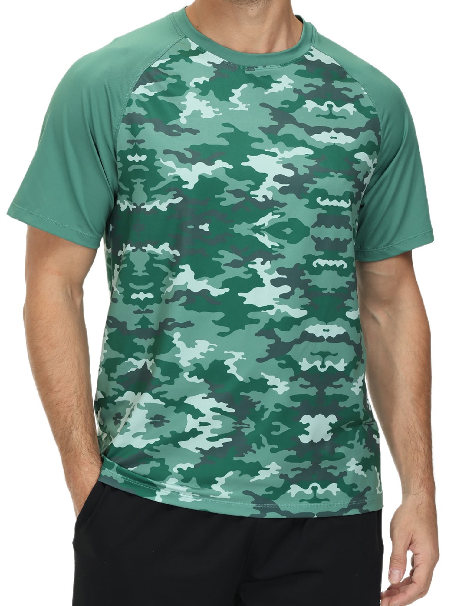 Weilanxin Men's Swim Rash Guard, UPF 50+ Quick Dry Shirt, Short Sleeve ...