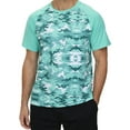 thumbnail image 1 of Weilanxin Men's Short Sleeve Swim Shirts Rash Guard UPF 50+ Quick Dry Shirt for Men Running Tops LightGreen XL, 1 of 8