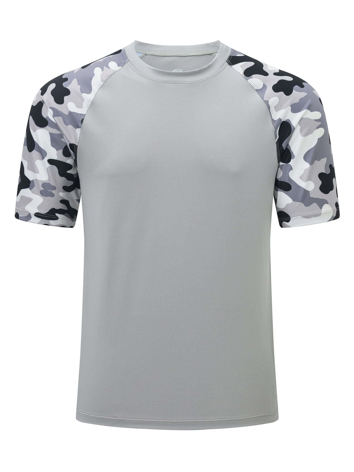 Pdbokew Men's Short Sleeve Swim Shirts Rash Guard UPF 50+ Sun