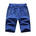 thumbnail image 1 of Weilanxin Men's Shorts Casual Drawstring Elastic Waist Workout Shorts with Zipper Pockets Royal Blue 38, 1 of 6