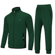 Pdbokew Men's Tracksuits Sweatsuits for Men Set Track Suits 2 Piece Casual Athletic Jogging Warm Up Full Zip Sweat Suits Armygreen XL