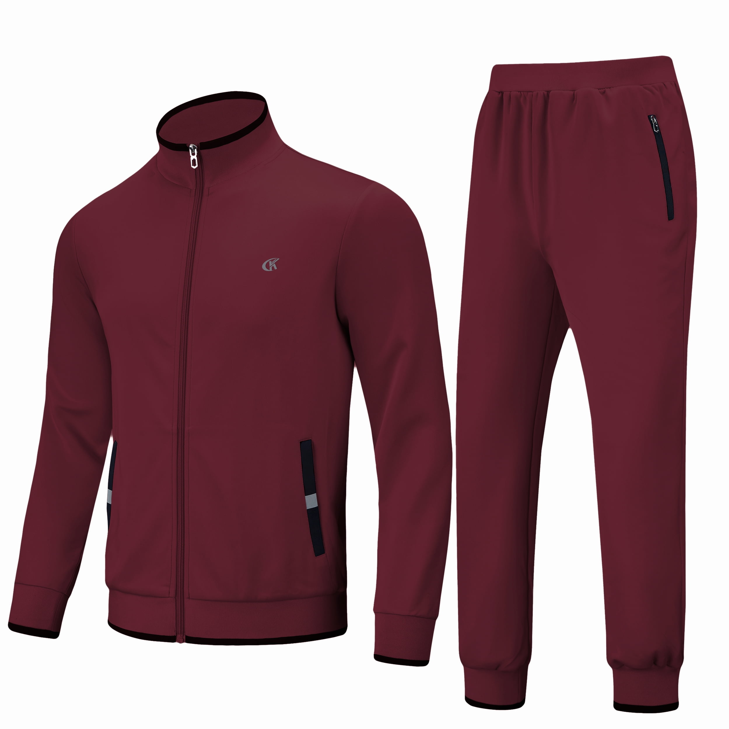 Weilanxin Men s Tracksuits Sweatsuits for Men Set Track Suits 2 Piece Casual Athletic Jogging Warm Up Full Zip Sweat Suits Red XL Shop Black Friday Deals for 2024 Walmart