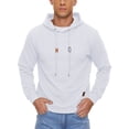 thumbnail image 1 of Weilanxin Mens Hooded Sweatshirt Casual Long Sleeve Drawstring Waffle Knit Pullover Hoodies White XL, 1 of 8