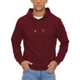 thumbnail image 1 of Weilanxin Mens Hooded Sweatshirt Casual Long Sleeve Drawstring Waffle Knit Pullover Hoodies Winered M, 1 of 8