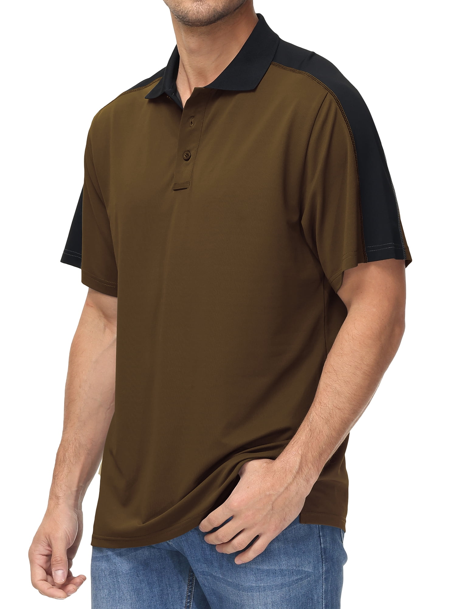 dark brown mens polo shirt