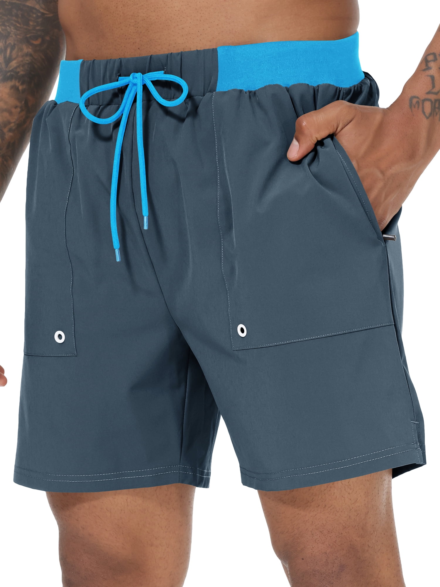 Mens board shorts with zipper pockets deals