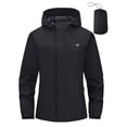 thumbnail image 1 of Pdbokew Packable Rain Jacket for Women Waterproof Raincoats with Hood Black L, 1 of 7