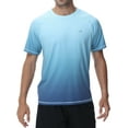 thumbnail image 1 of Weilanxin Swim Shirts Short Sleeve for Men Quick Dry Running UPF50+ Sun Protection Rash Guard Top Moon Blue Gradual Grey Blue XL, 1 of 7