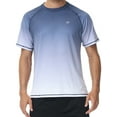 thumbnail image 1 of Weilanxin Swim Shirts Short Sleeve for Men Quick Dry Running UPF50+ Sun Protection Rash Guard Top Navy Gradient White 2XL, 1 of 7