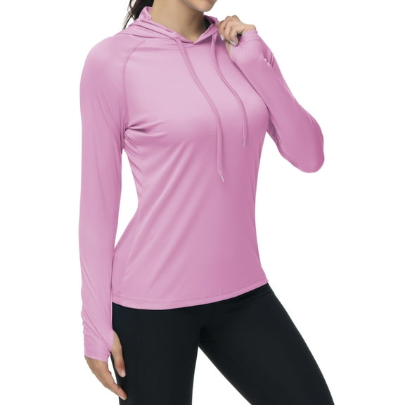 Weilanxin Women's UPF 50  Sun Protection Hoodie SPF Shirt Long Sleeve Hiking Fishing Outdoor Shirt Lightweight Hoodie Purple L
