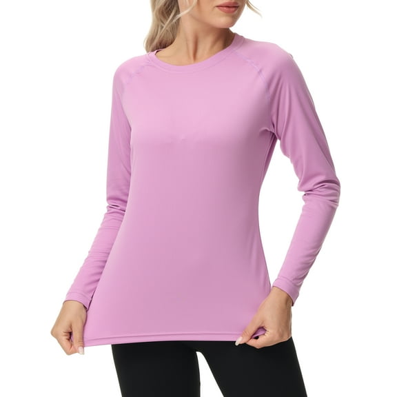 Weilanxin Women's UPF 50  Sun Shirts Long Sleeve UV Protection Rash Guard Lightweight Quick Dry SPF Hiking Tops Outdoor Purple M