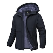 Women's Winter Coats Waterproof Snow Ski Jacket Warm Fleece Black 2XL