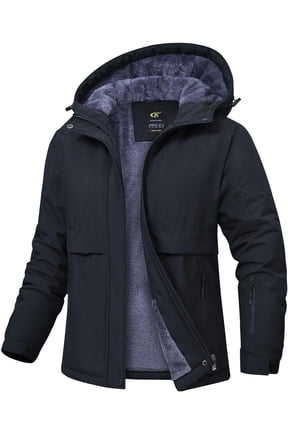 Women's Winter Coats Waterproof Snow Ski Jacket Warm Fleece Black M