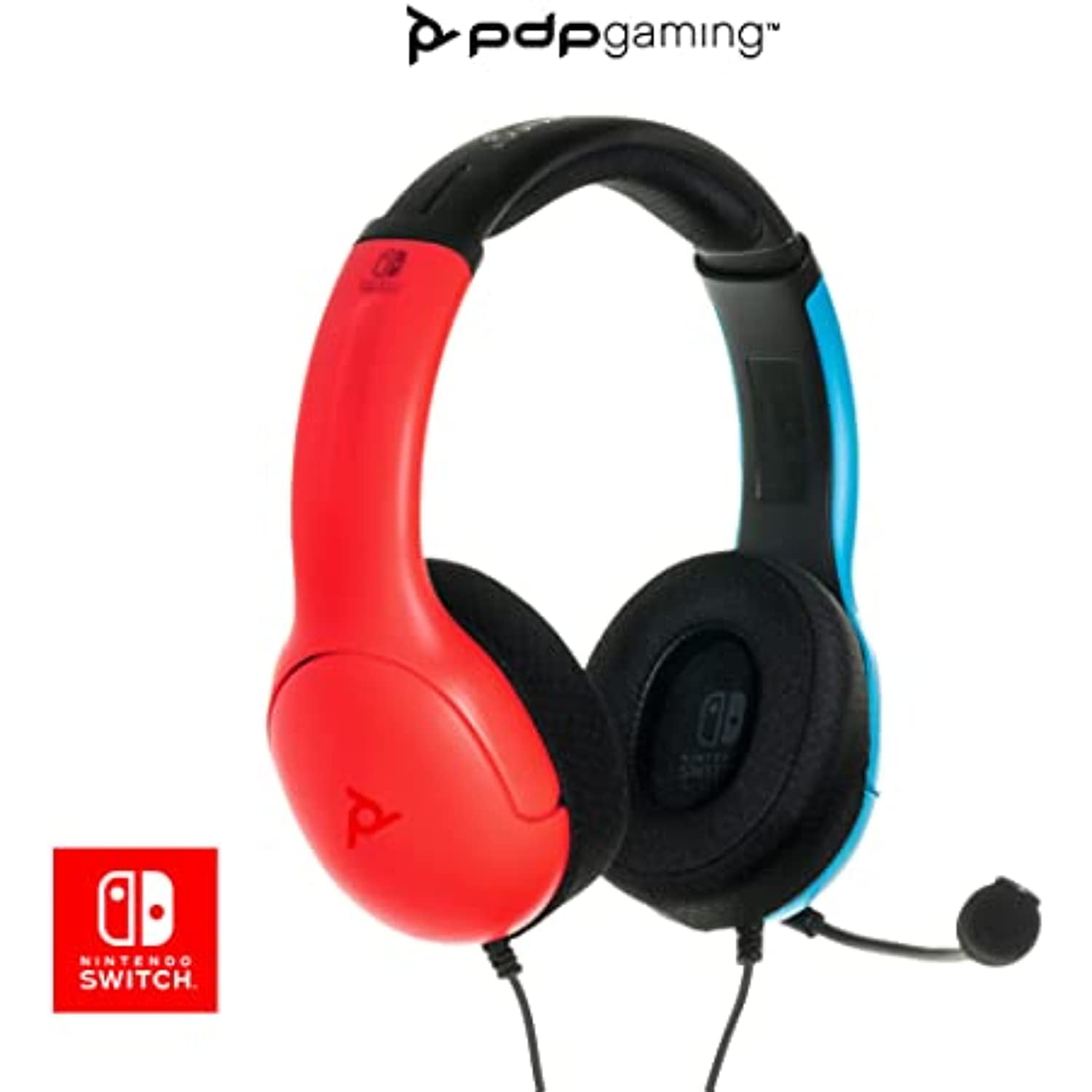 PDP LVL40 Blue/Red Over Ear Wired Gaming Headset Nintendo Switch