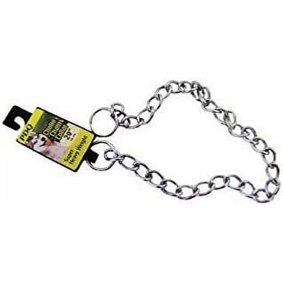 Boss Pet Products Choke Chain Dog Collar - 20 In., 3.5 Mm Thickness, Silver