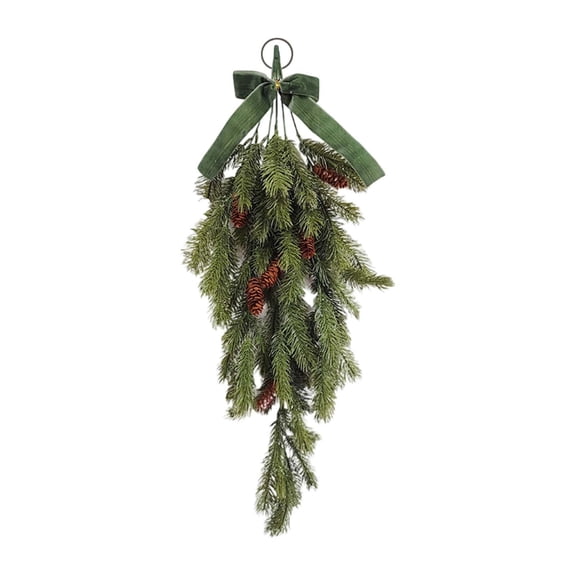 Pe Pine Needles Hanging Upside Down, Water Droplets, Christmas Tree VinesElegant Needle Hanging Teardrop For Festive Holiday