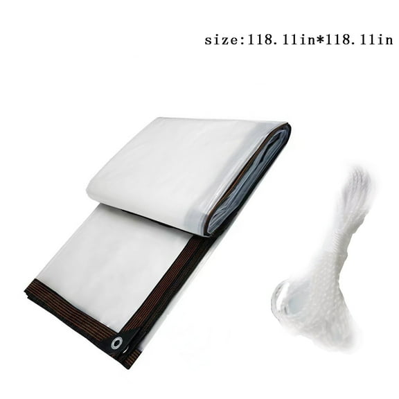 Pe Waterproof Tarpaulin, Transparent Balcony Rain Shelter with Reinforced Grommets, Windproof Cold Weather Protection for Outdoor Use, All-weather Cover for Patio Furniture, Gardens Storage Aestivo