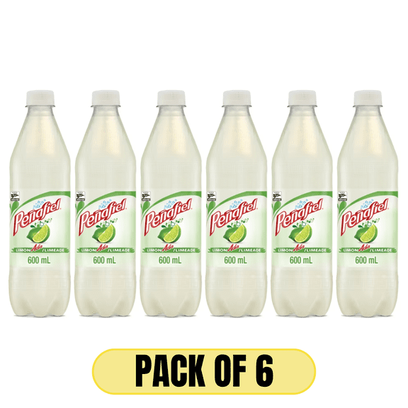 Peafiel Limonada Limeade Sparkling Mineral Water, 20.3 fl oz Bottles, 6 Pack