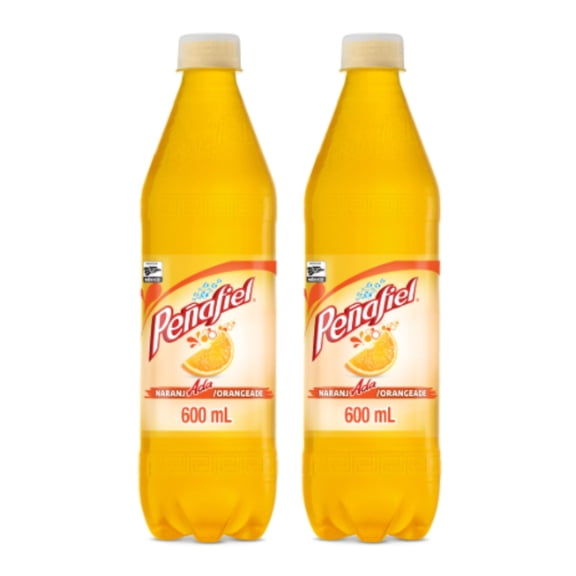 Peafiel Naranjada Flavored Spring Mineral Water, 20.3 fl oz Bottles (2 Pack)