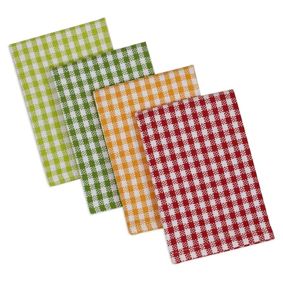 Pea Patch Check Heavyweight Dishcloth (Set of 4)