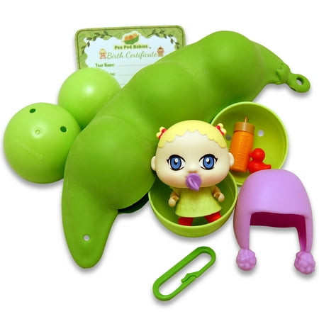 Pea Pod Babies: Collectible Mystery Surprise - 1 Pack - Open & Reveal Various Unique Toy Miniatures, Character Dolls, Clothing, Accessories, Kids 3+