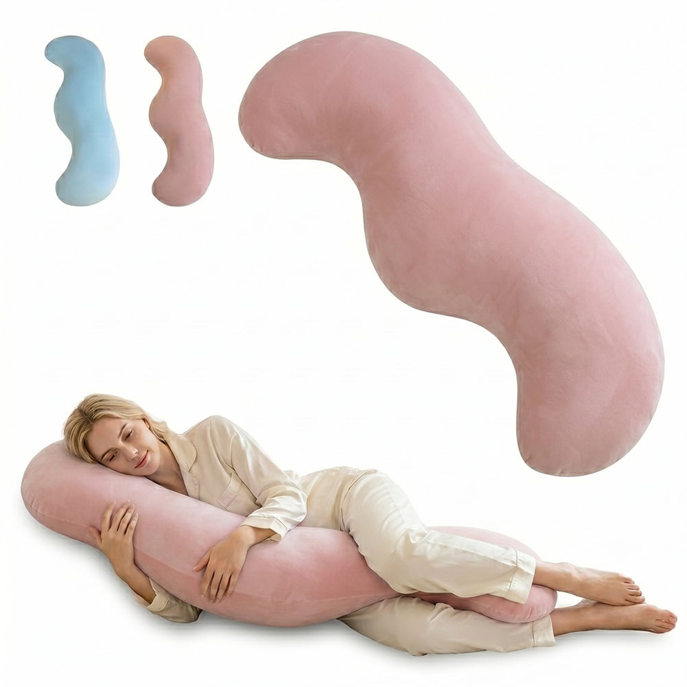 Pea Pod Body Pillow for Adults Firm Bolster Memory Foam Extra Long Couch Pillow Side Sleeper Round Hugging Full Cooling Soft Fabric Pillows Sleeping Ergonomic Design Multipurpose Deep