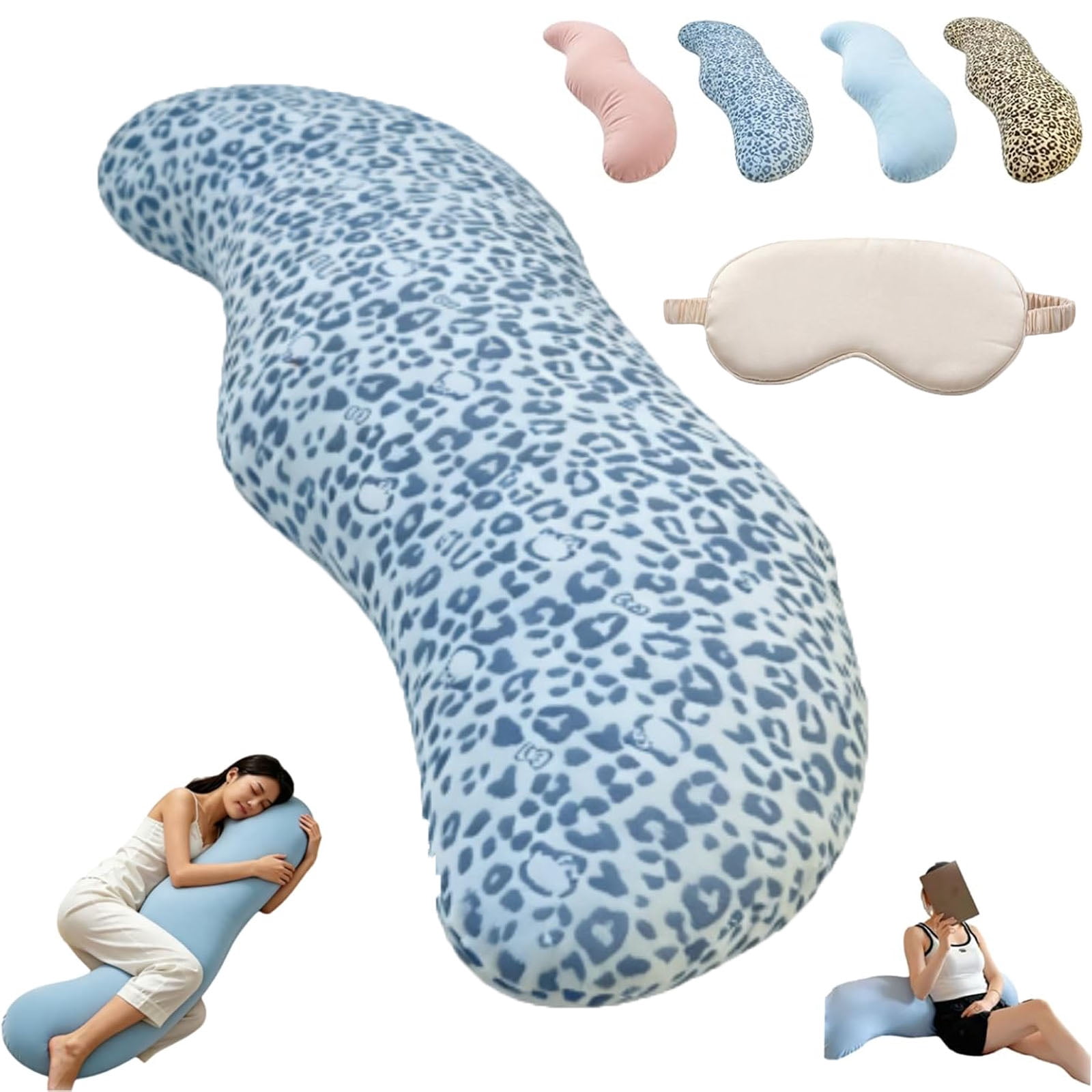 Pea Pod Body Pillow for Adults, Pea Pod Body Pillow for Side Sleeper, 105 × 30 Cm Pea Pods Long Bodys Pillows for Sleeping, Soft and Supportive Pillow for Sleeping