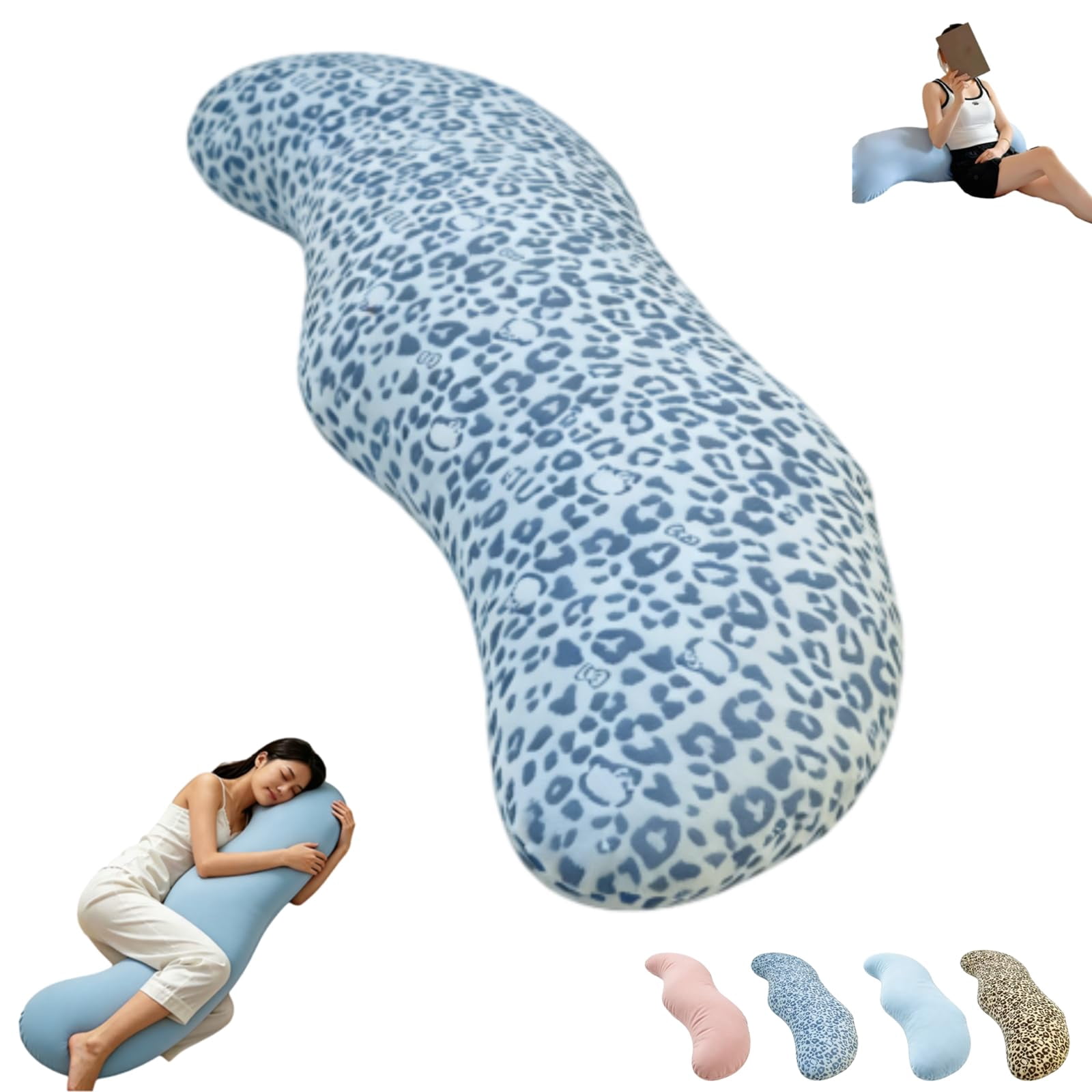 Pea Pod Body Pillow for Adults, Pea Pod Body Pillow for Side Sleeper, 105 × 30 Cm Pea Pods Long Bodys Pillows for Sleeping, Soft and Supportive Pillow for Sleeping