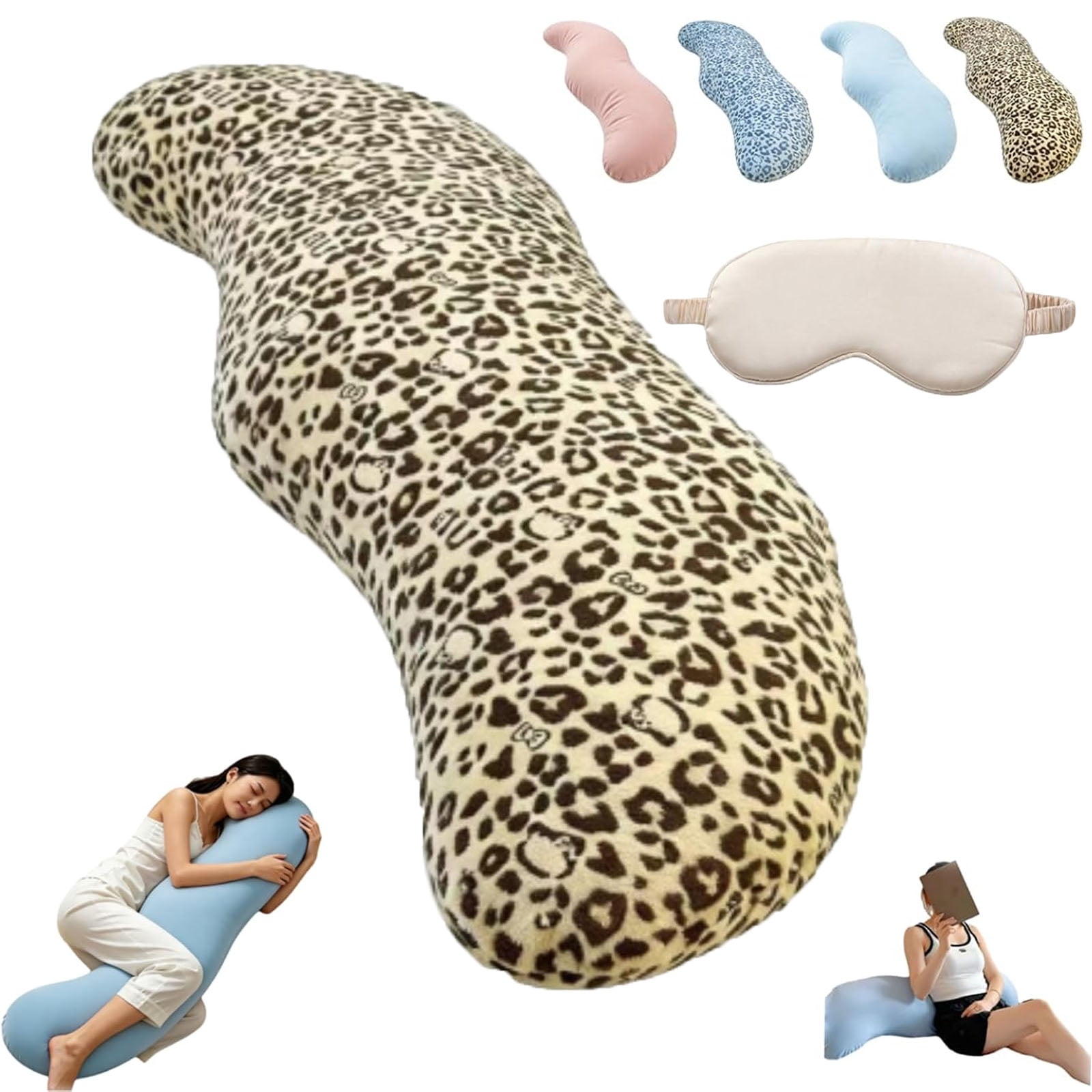 Pea Pod Body Pillow for Adults, Pea Pod Body Pillow for Side Sleeper, 105 × 30 Cm Pea Pods Long Bodys Pillows for Sleeping, Soft and Supportive Pillow for Sleeping