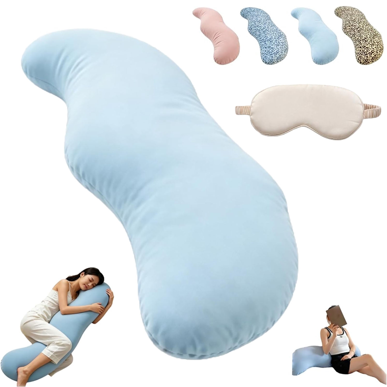 Pea Pod Body Pillow for Adults, Pea Pod Body Pillow for Side Sleeper, 105 × 30 Cm Pea Pods Long Bodys Pillows for Sleeping, Soft and Supportive Pillow for Sleeping