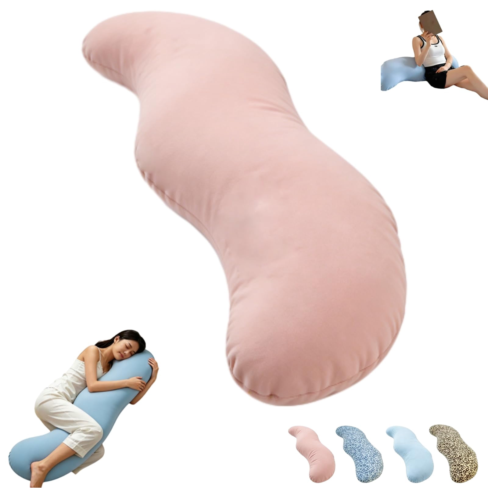Pea Pod Body Pillow for Adults, Pea Pod Body Pillow for Side Sleeper, 105 × 30 Cm Pea Pods Long Bodys Pillows for Sleeping, Soft and Supportive Pillow for Sleeping