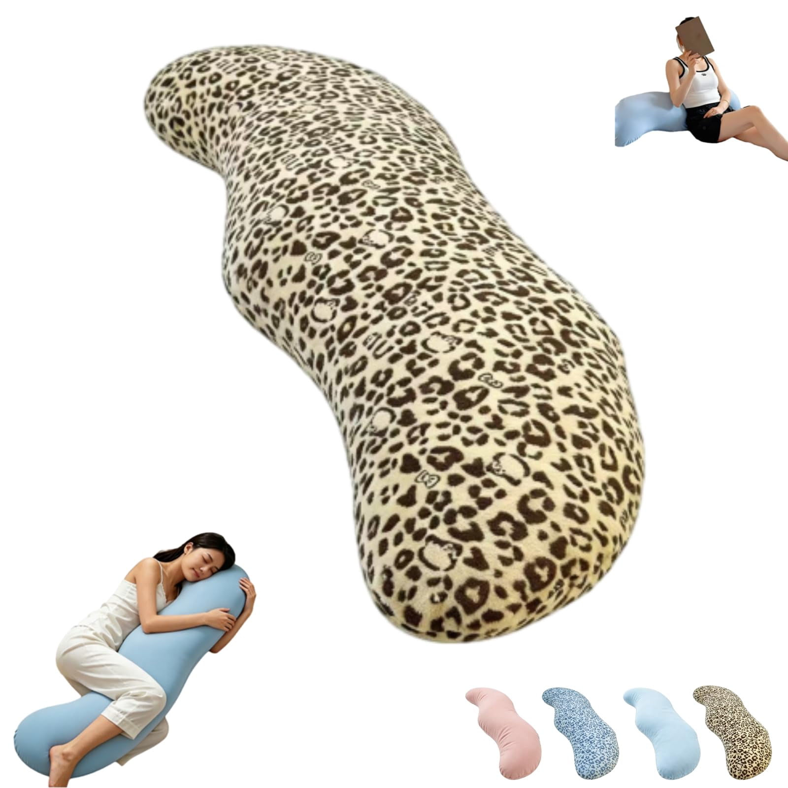 Pea Pod Body Pillow for Adults, 105 × 30 Cm Pea Pod Body Pillow for Side Sleeper