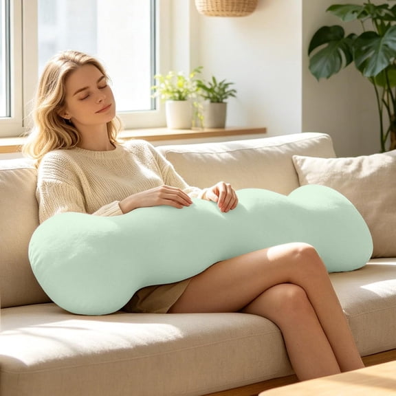 Pea Pod Body Pillow for Adults Side Sleeper 100x48 cm Soft Supportive