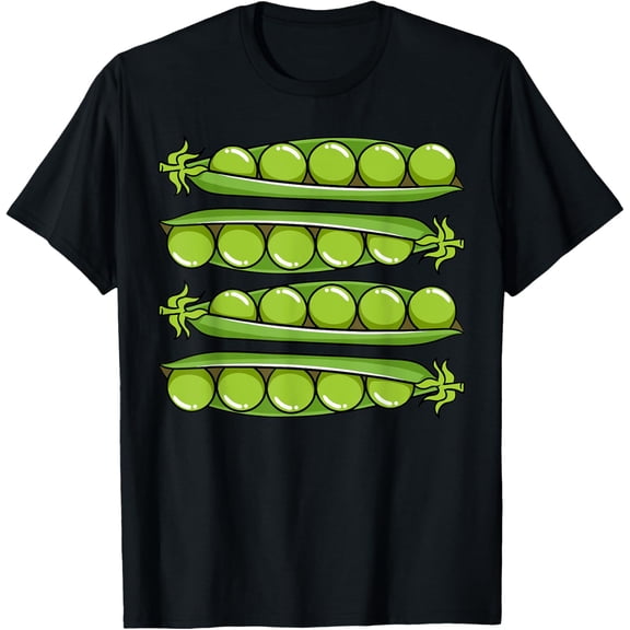 Pea Pods Vegetarian Seed Flowering Plant Vegans T-Shirt men and women can wear, black, white, gifts