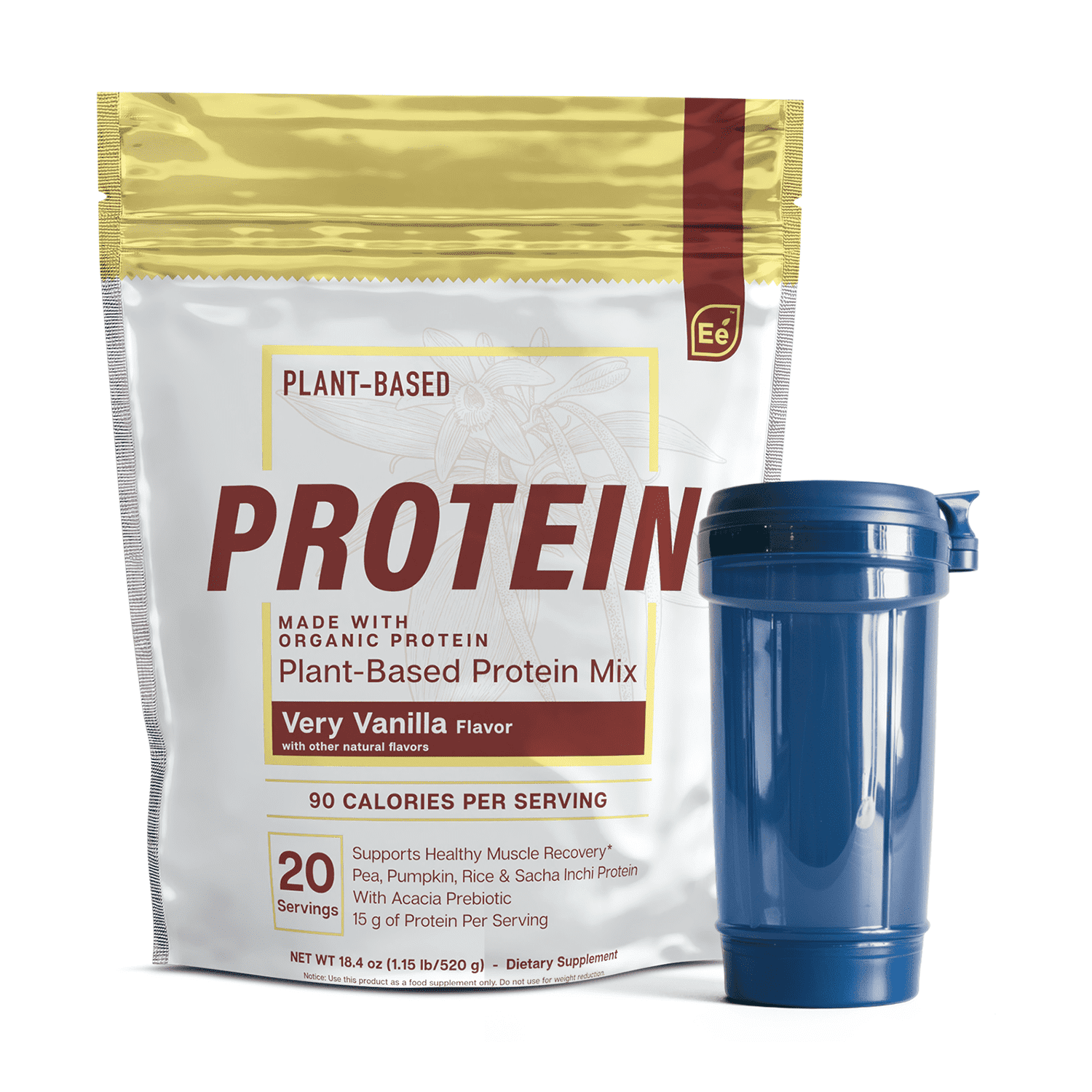 Essential Elements Pea Protein Powder - Very Vanilla | Low-Carb Plant-Based Vegan Blend - Keto-Friendly and Gluten-Free | 20 Servings, 18oz