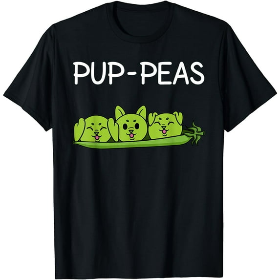 Pea Vegetarian Seed Pod Flowering Plant Vegans Puppies T-Shirt