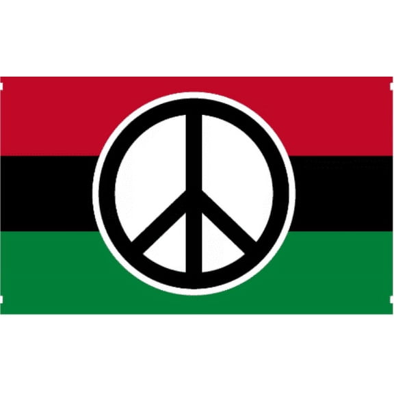 Peace Afro American 3'x5' Flag ROUGH TEX 68D Nylon