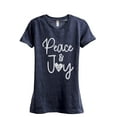 thumbnail image 1 of Peace And Joy Women's Fashion Relaxed T-Shirt Tee Heather Navy Medium, 1 of 3