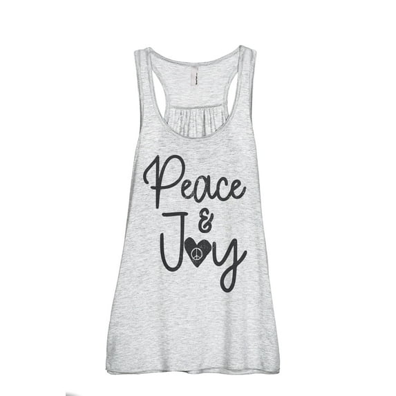 Peace And Joy Women's Fashion Sleeveless Flowy Racerback Workout Yoga Tank Top Sport Grey X-Large