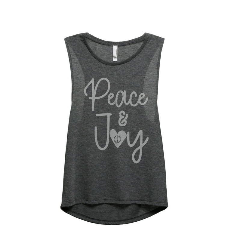 Joy Women's Fashion Sleeveless Muscle Workout Yoga Tank Top Charcoal Grey  Small 